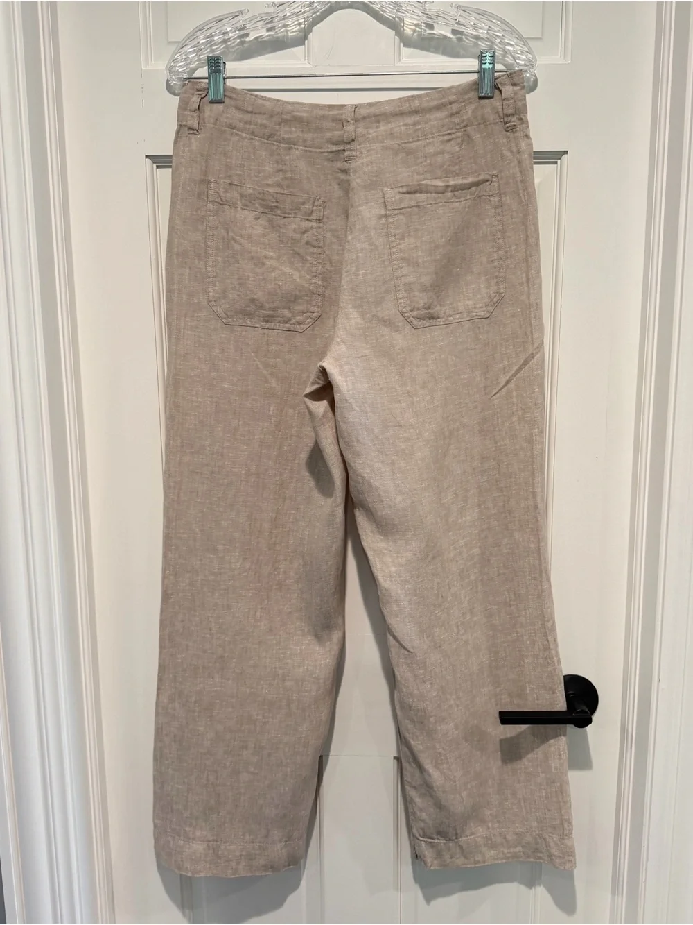 Quince Beige Wide-Leg Linen Pants